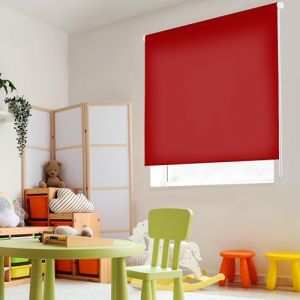 Blindecor Ara | Store enrouleur translucide uni - Rouge bordeaux, 120 x 175 cm (largeur x hauteur) | Taille du tissu 117 x 170 cm | Stores pour fen&ecirc;tres