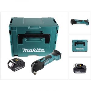 Makita DTM51G1J D&eacute;coupeur-ponceur multifonctions sans fil 18V + 1x Batterie 6,0Ah + Coffret Makpac - sans chargeur