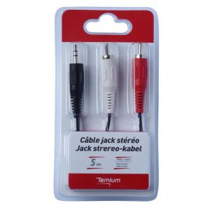 Temium Cable audio RCA / MINI JACK 5M