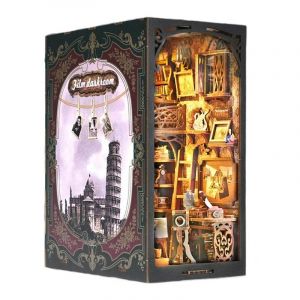 Dam Chambre de d&eacute;veloppement. Book nook en bois, design 3d r&eacute;aliste.