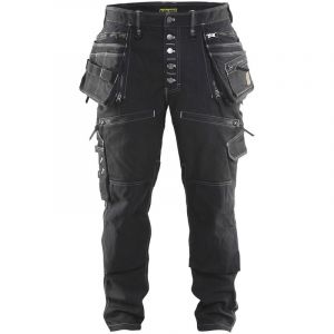 Blaklader Pantalon X1900 artisan CORDURA DENIM stretch 2D B 52 - Noir - jambes regular
