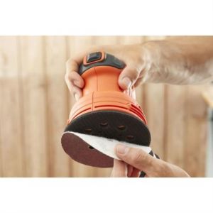 Black & Decker Ponceuse e centrique filaire 230W 125mm Livrée avec 1 sac de collecte des pou