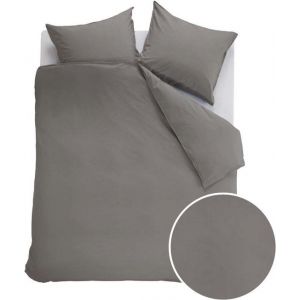 Ambiante Cotton Uni duvet cover - Lits-Jumeaux - 240x200/220 cm - Grey