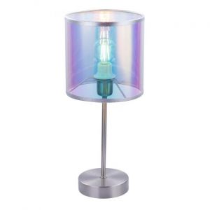 Globo Lampe de table, abat-jour en textile, multicolore, hauteur 35 cm, MELANIE