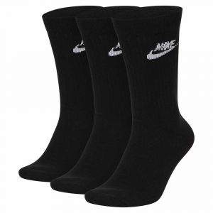 Image de Nike Chaussettes Nsw Everyday Essential Crew Pack De 3 - Noir/blanc, pointure M: 38-42 - Noir - Taille M: 38-42