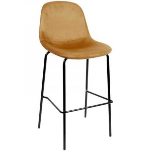 Chaise de bar Giulia jaune/noir - 46x100.4x48.2 cm