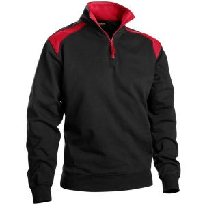 Blaklader Sweat camionneur Noir/Rouge taille M,