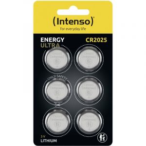 Intenso Energy Ultra CR2025 Lot de 6 Piles Bouton au Lithium sous Blister