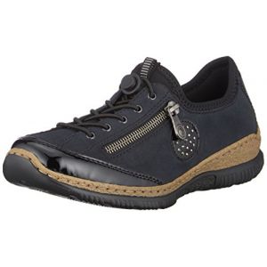 Rieker N3268, Baskets Enfiler Femme, Bleu Pazifik/baltik/Schwarz 01, 38 EU