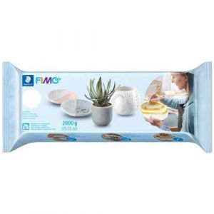 Fimo Pâte à modeler, durcit à l'air, 2.000 g, blanc