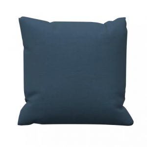 Soleil d'Ocre Coussin en coton 40x40 cm PANAMA bleu canard, par