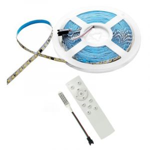 Ruban led 10M Effet Dynamique 120LED/m 24V 10W/m + Contrôleur rf 12-24V pour Ruban led - Blanc Neutre Silumen