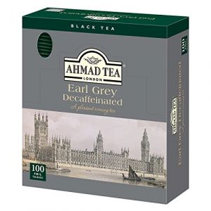 Thé noir Ahmad Earl Grey décaféiné - Boite de 100 sachets