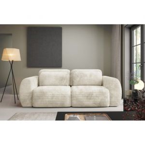Image de Meublesline Tendencio - Canapé Convertible 3 Places cladia Beige