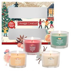 Yankee Candle Coffret de bougies parfumées de Noël - 4 mini-bougies votives - Collection Après Ski - Cadeaux de Noël parfaits pour les femmes