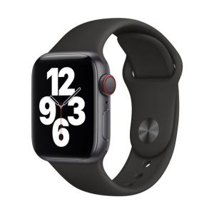 Apple Watch SE GPS + Cellular, 40mm boitier aluminium gris sidéral avec bracelet sport noir