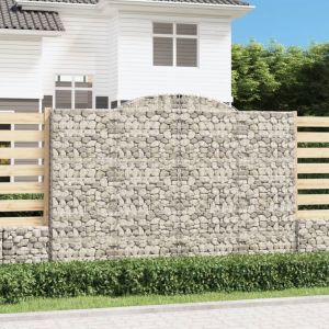 VidaXL Paniers à gabions arqués 6 pcs 300x50x200/220 cm fer galvanisé
