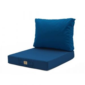 Coussins pour salon de jardin déhoussable 60x70cm Bleu pétrole