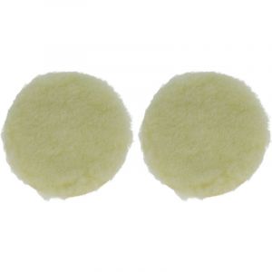 Vhbw 2x Eponge de polissage remplacement pour Bosch 3165140386524 pour ponceuses excentriques et à vibration - 12,5 cm diam. de travail, beige