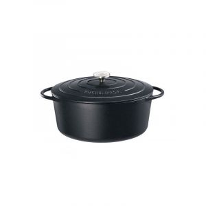 Küchenprofi 0402001035 Cocotte ovale en fonte émaillée 35cm noir