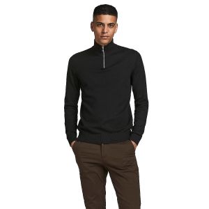 Jack & Jones Pull zip à quart homme noir