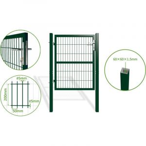Portillon grillagé 1m Vert razo H.120cm