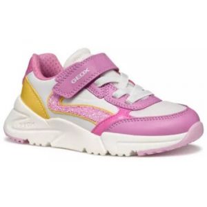 Geox J Loftus Girl A Basket, DK Pink/Yellow, 26 EU