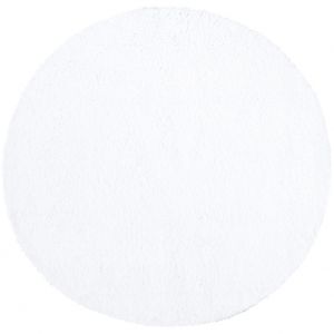 Softy - Tapis Rond à Poils Longs doux Tapis de Salon, Chambre, Couloir (Blanc Neige - 120x120cm)