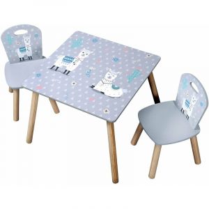 KESPER Table pour enfant+2 chaises hautes