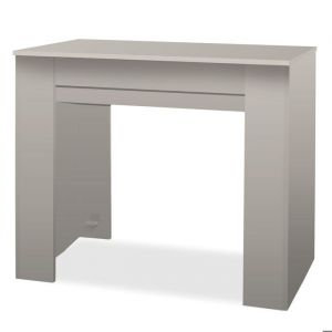 Fortino - Console extensible 91x50/250 cm en mélaminé taupe anti-rayures