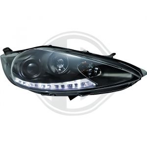 Diederichs 1405385, Paire de Feux Phares Daylight LED noir pour FORD Fiesta JA8 de 2008 a 2012