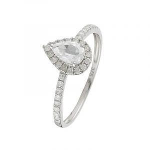 Caratelli - Bague Pescara Diamants 0.202ct & Topaze Blanche 0.83ct or blanc