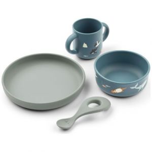 Liewood Set Repas 4 Pièces Vivi - Arctic Sea Ocean View