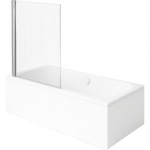 Villeroy & Boch Baignoire droite Architectura 150 x 70 cm Blanc + Pare bain gauche aurys Raywall chromé
