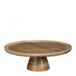 Mica Decorations Présentoir à gâteaux en bois marron clair D30