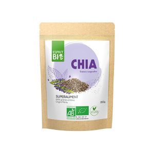 Esprit Bio Chia Graines Entières Bio Sachet 200g