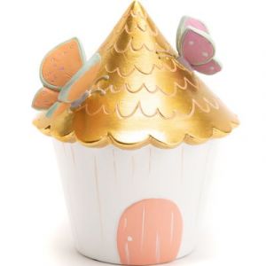 Amadeus Tirelire maison dor&eacute; (18 cm)