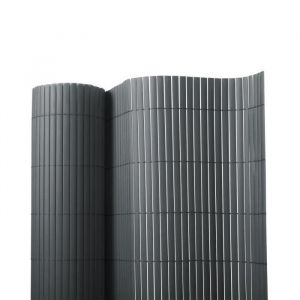Canisse pvc Brise Vue, Paravent de Jardin, Piscines, Balcon Terrasse, Palissade en pvc, Gris 100 x 500 cm