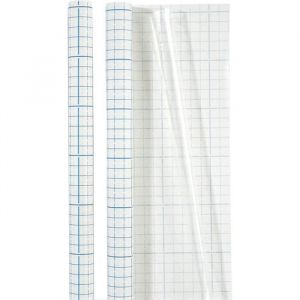 Brunnen 1040061, Rouleau de Film pour Couvrir Livres ou Cahiers de Toutes Tailles, Transparent, 1 m x 0.45 m