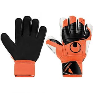 Image de Uhlsport Soft Resist+ Flex Frame Gants de Gardien de But Gloves pour Adultes et Enfants Football Foot Soccer - Convient à Tout Type de Surface - Orange Fluo/Blanc/Noir - Taille 8