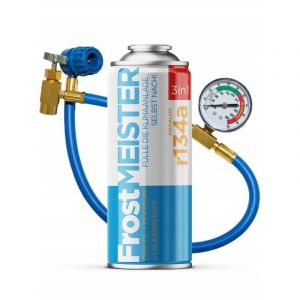 FROSTMEISTER 3en1 400ml - R134a Bidon + Tuyau KIT CLIMATISATION EN LIBRE-SERVICE