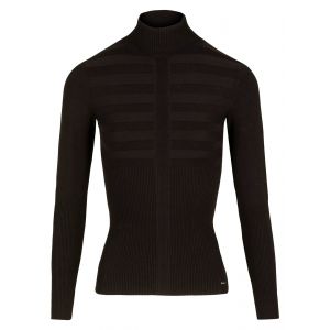 Morgan Pull col roulé FEMME avec manches longues noir