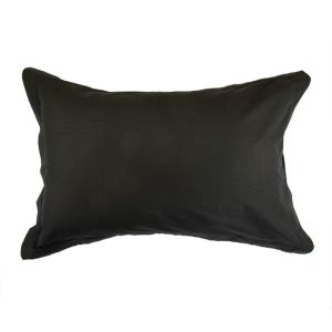 Taie d'oreiller à volant plat en coton (50 x 70 cm)