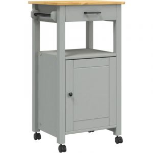 VidaXL Chariot de cuisine MONZA 48x40x90 cm bois massif de pin