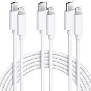 Lot de 3 C&acirc;bles USB C vers Lightning 2M Charge iPhone Rapide MFi Certifi&eacute; Cable Chargeur iPhone USB C pour iPhone 13 12 Mini A151