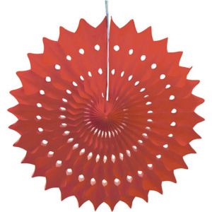 Ruedelafete Eventail alv&eacute;ol&eacute; rouge 20 cm