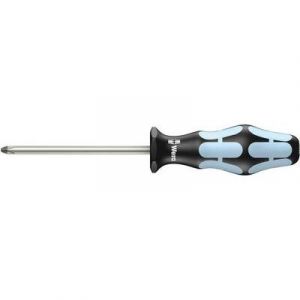 Wera Tournevis cruciforme PH acier inoxydable, Dimensions : PH 1, Long. de la lame 80 mm, Long. totale 178 mm, &Oslash de la lame : 4,5 mm