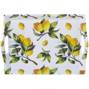 Camacho Grand Plateau Citrons En Mélamine Avec Poignées 44 Cm