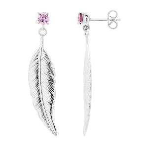 Cleor Pendants doreilles en argent 925/1000 - argenté