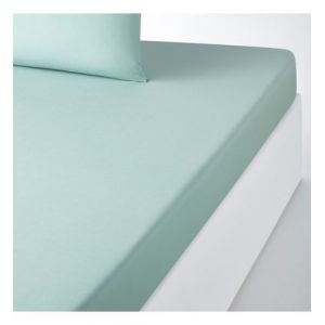 Drap housse uni en polycoton, Scenario Vert Couleur Vert Taille 160 x 200 cm